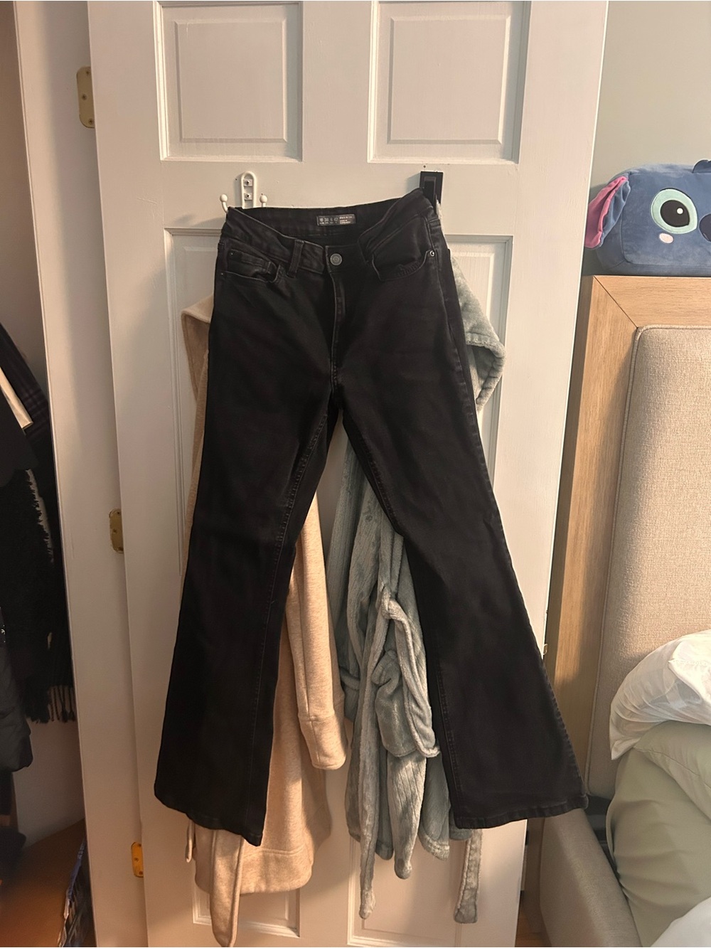 Denim&Co Black Flare Jeans